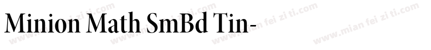 Minion Math SmBd Tin字体转换
